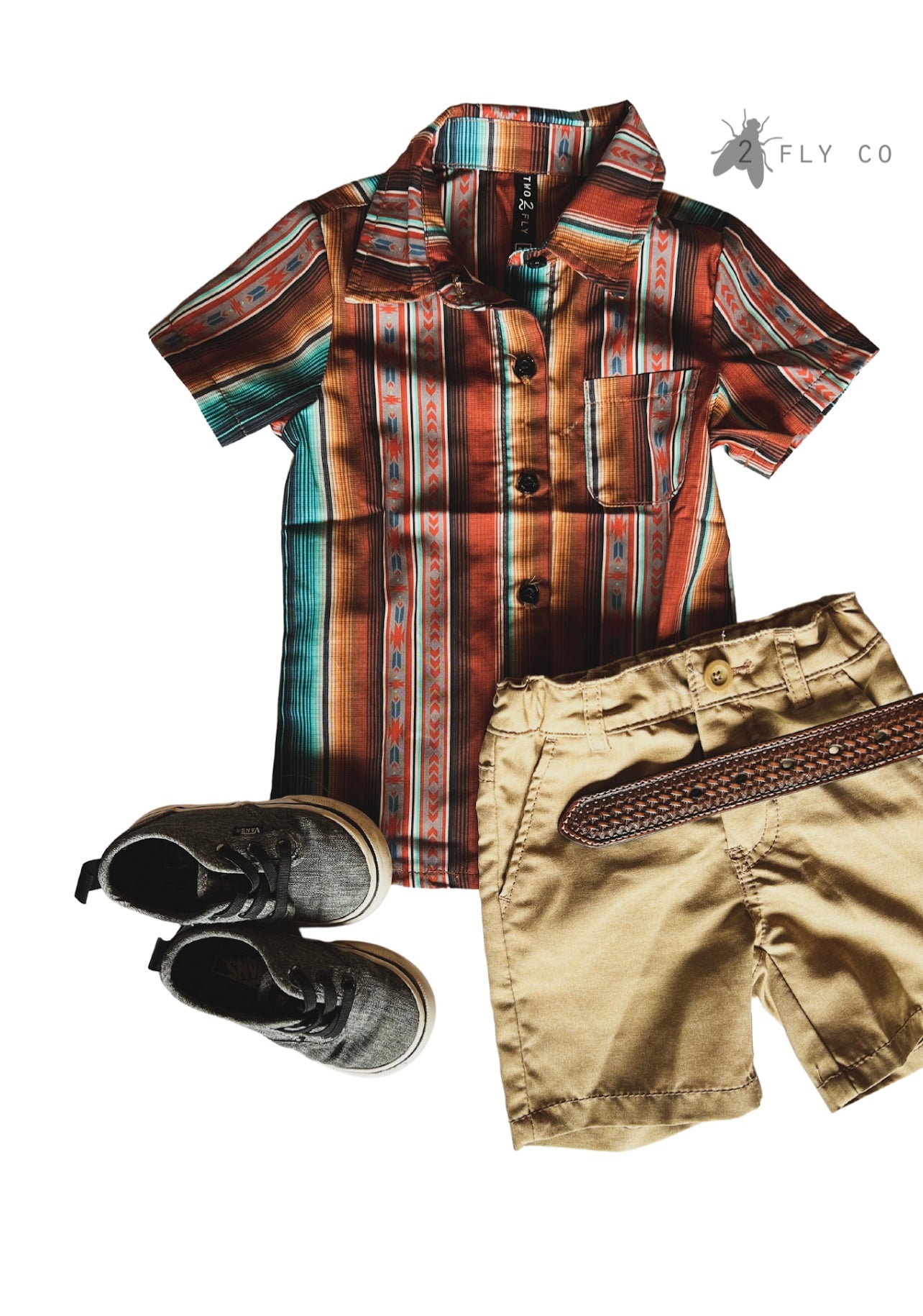 KIDS serape button down