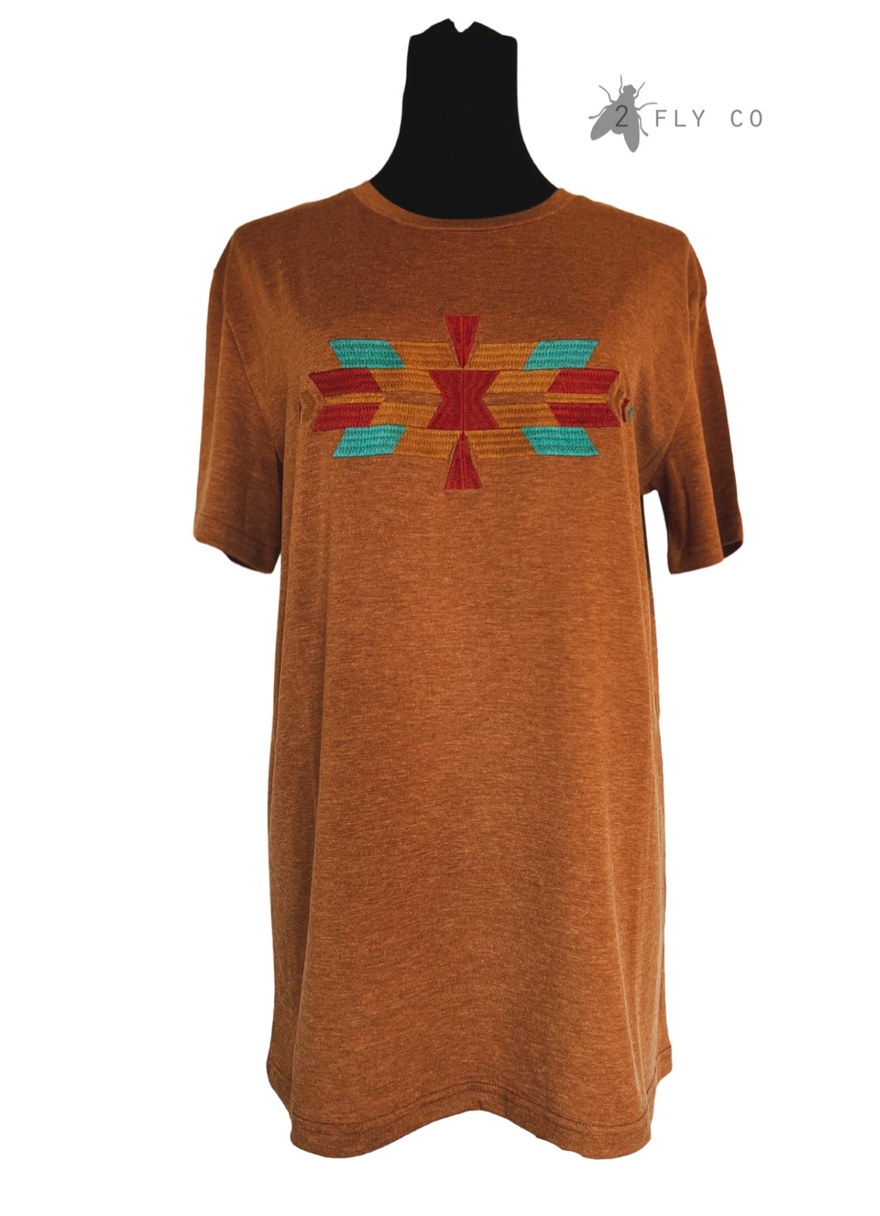 Embroidered Aztec tee