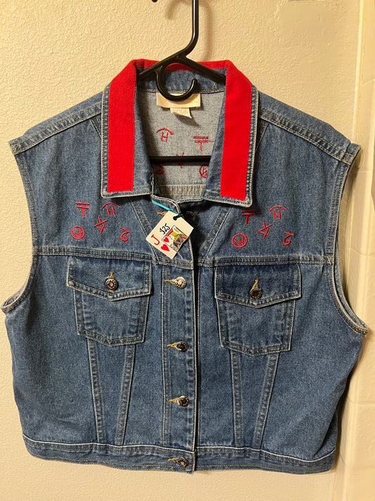 Vintage denim vest #4