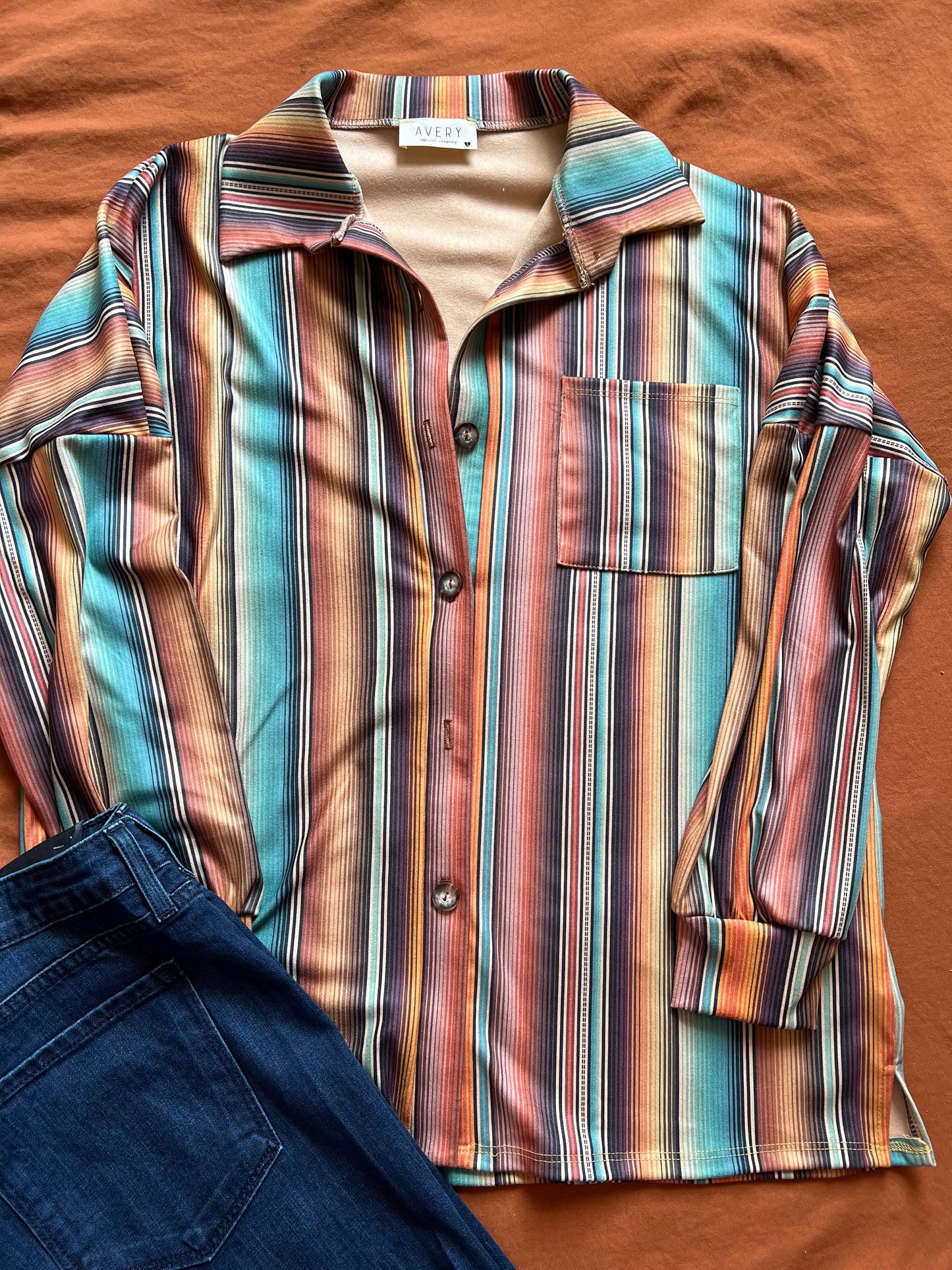 Serape button down/shacket