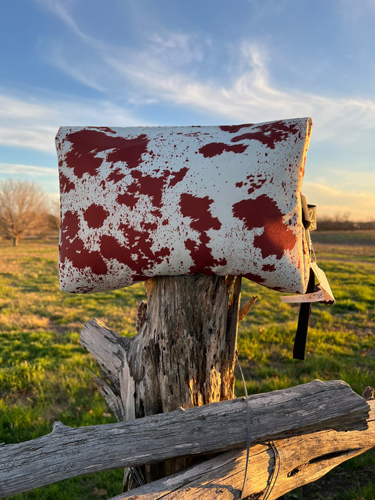 RUST cowprint toiletry bag