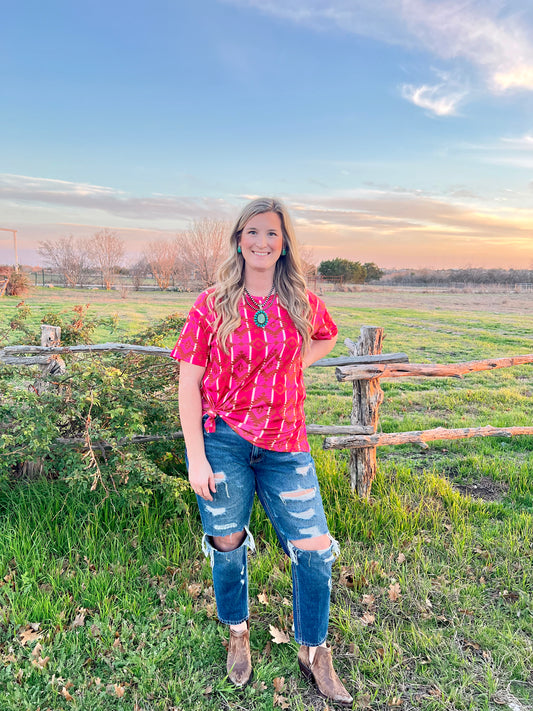 STAWBERRY WINE AZTEC SHIRT